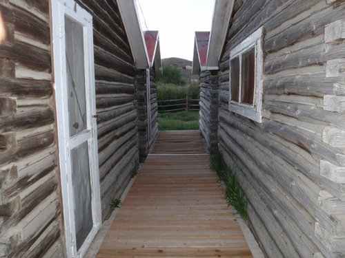 The dry road to or cabin.